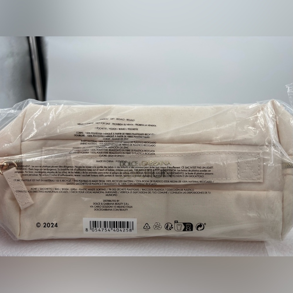 NWT Dolce & Gabbana Devotion off-white zip pouch luxury holiday travel gift - Picture 13 of 13